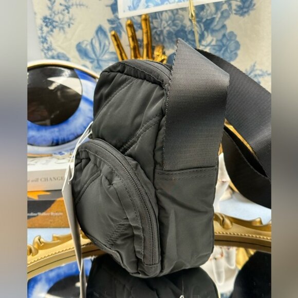 🆕 GANNI 🧿 NWT Mini Quilted Recycled Tech Black Nylon Crossbody Bag - Picture 5 of 15